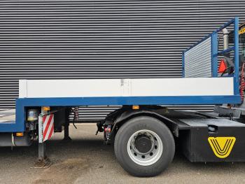 SEMI TRAILER / EXTENDABLE / 2 X STEERING AXLE / WHEEL WELL / RAD MULDE